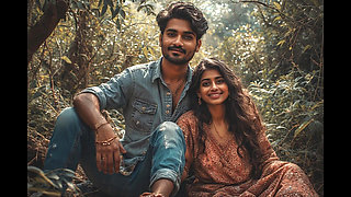 Romantic Indian Couple in Forest