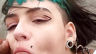 Influencer Sucking Dick in Public on a Beach