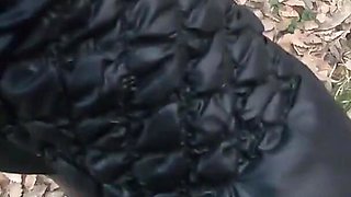 Blow-job in the Woods with My Husband Friend- Down-jacket Fetish 249