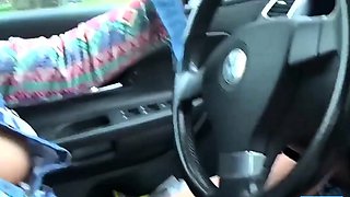 Public City Car Ride Solo Female Orgasm with a Sex Toy