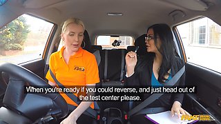 Jasmine Jae and Lexi Lou get their pussy licked in Fake Driving School