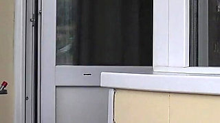 I Am Watching a Plump Neighbor on the Balcony. Big Ass in White Panties. PAWG.