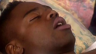 Perverted busty MILF retro interracial sex video