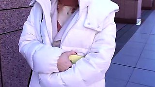 Hot Asian POV blowjob outdoors