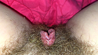 Toying My Fat Hairy Clit For Your Pleasure.
