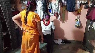 Desi Bhabhi Hardcore Fuck with Neighbor Boy - Blowjob, Footjob & Tight Pussy