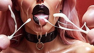 Whore Blonde BDSM Hard Sex, Curvy Woman with Big Tits Sucking Big Dick, Slave Woman
