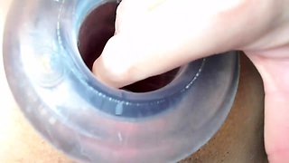 Masturbation close up in heels fishnet stockings and panties