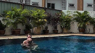 Sfw Playing About in Our Swimming Pool