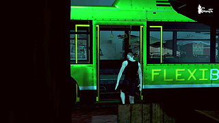 Indian Savita Bhabhi gets her pussy fucked by a stranger in a moving bus.