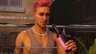 Visual novel interlude in the town of passion