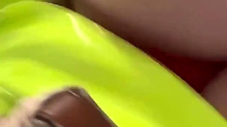 Public Walk and Flashing in Lingerie and Stockings