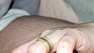 Step mom hand slip on step son small dick