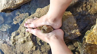 Footjob in the Sea