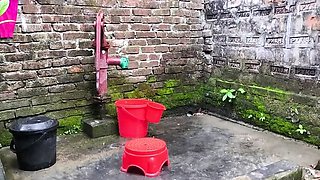 Desi Bhabhi First Time Anal with Brother-in-Law - Tight Pussy Fucking Outdoor