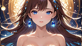 Bokeh Dreams: a Beautiful Young Woman in Floating Lights