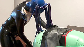 Latex Love: Mistress Lea fucks latex sissy with her huge cock