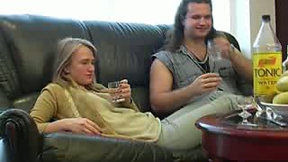 Dirty-minded hooker gets fucked mish tough on the leather couch