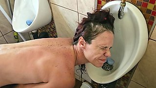 Piss Whore Human Toilet Compilation