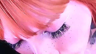Lots of Cumshots - Cock-thirsty Redhead Takes a Lot of Milk From Her Stepbrother