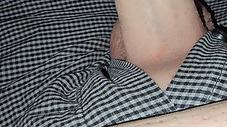 Step son long dick pulled out from his pants for step mom