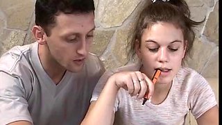 Horny Sexy Student Gets Fucked by Her Classmate