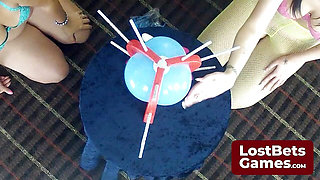 Tattooed Latina Angel and Grace head to head in Prick-Prick-Bang