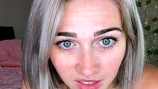 Big Boobed Blonde Masturbates With A Dildo In The Bathroom