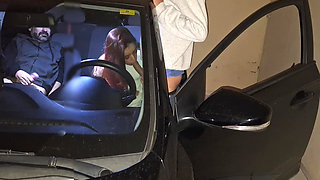 Husband Takes Wife to Fuck in Parking Lot with Stranger!