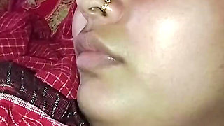 Newly married couple's cute caring husband wife love
