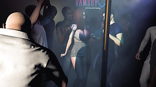Fucking beautiful girl in club