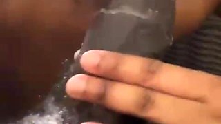Ebony Babe Cum on Boobs by Huge BBC