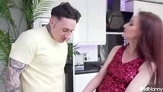 Scarlet Louise Mature Teacher Fucks Young Man Hardcore - Blowjob, Doggystyle, Cum on Tits
