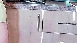 I Had Hot Sex with My Sister in the Kitchen and Ejaculated Inside Her Pussy and Cum Came Out of It