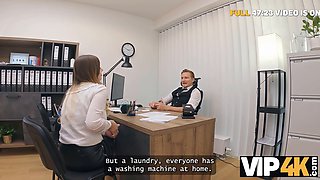 Maya loaned her pussy to a lucky guy in the office and got pounded hard