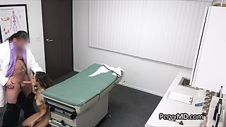 Asian patient feels better on doctors cock