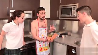 spanish teen soraya fucked in kitchen