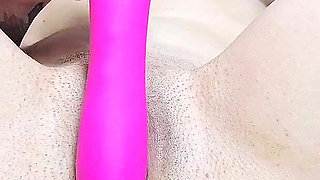 Fucking My Tight Pink Babe with a New Vibrator, Squirting Everywhere