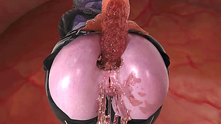 slime fucked lara with a huge cock in the pussy then in the ass 3D