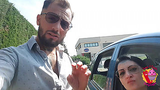 Tommy Drives and She Gives Him a Blowjob Then They Stop to Fuck