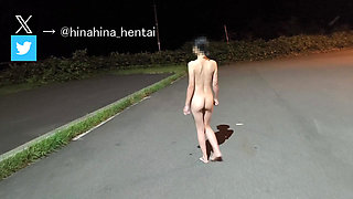 [Outdoor exposure] It was not 💦 good because it was outside at night Japan/Japanese/outdoor/hentai