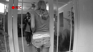 Young blonde girl rides the cock