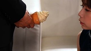 Blond blowjob amateur asian fucked while sucking dick