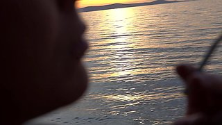Smoking Cigarettes on the Beach