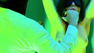 Naked Sub Exposed on the Cross Fingered and Orgasming