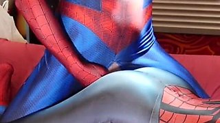 Natacha Guapa is Spidergirl creampie zentai