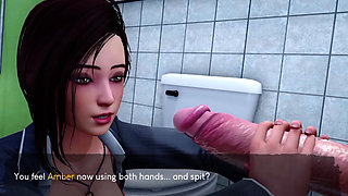Blowjob at the bathroom 3D game