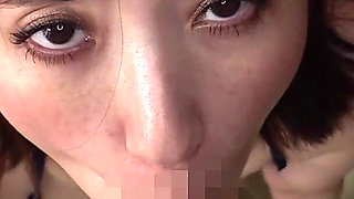 Ayaka, Japanese Couple Doing a Blowjob Swallowing Sperm with POV