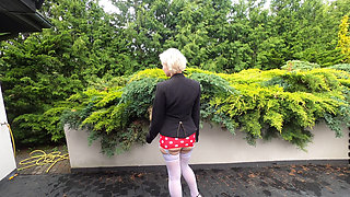 Golden shower on the terrace