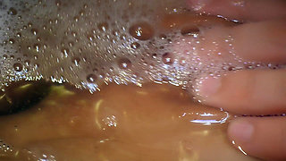 Hot Woman Gets Clit Orgasm From Water Stream in the Bathroom